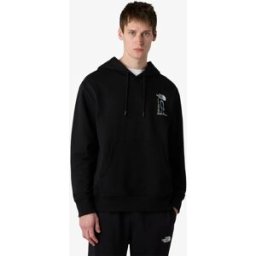 The North Face Sudadera holgada con capucha de hombre Explore Gear . (L) Negro