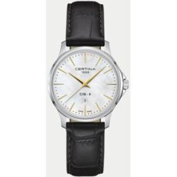 Certina Reloj de mujer DS-8 C0450101611100 de piel marrón. Plateado