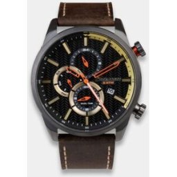 Neckmarine Reloj de hombre x-plorer cuarzo de piel. (L) Negro