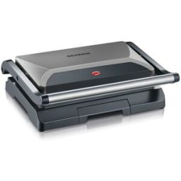 Severin Parrilla eléctrica y grill de contacto sobremesa KG 2394 Acero inoxidable 800 W. Gris