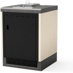 Movelar Modulo Bancada Tuozi Kitaway [F] 61 Freidora C- Puerta Domo. Blanco / Negro
