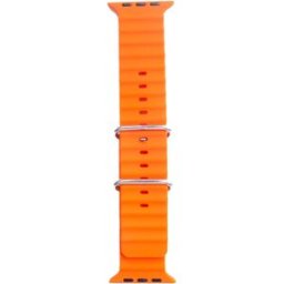 Friendly License Correa de silicona Ocean compatible Apple Watch 42-44-45 mm Naranja. Naranja