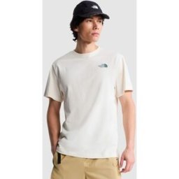 The North Face Camiseta holgada con estampado gráfico para hombre Retro Earth . (M) Blanco