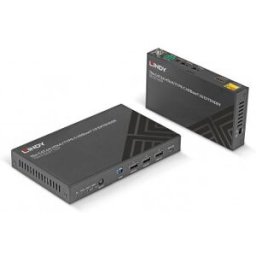 Lindy 38346 extensor audio/video Transmisor y receptor de señales AV Negro