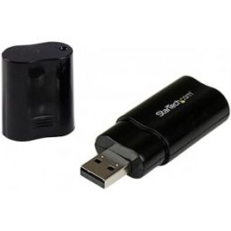 StarTech.com Tarjeta de Sonido Estéreo USB Externa Adaptador Conversor - Negro, USB, Windows 10 Educ