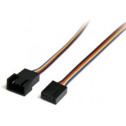 StarTech.com Cable Extensor 0,3m PWM 4 Pines Alimentación Ventilador Fan Placa Base Macho a Hembra,