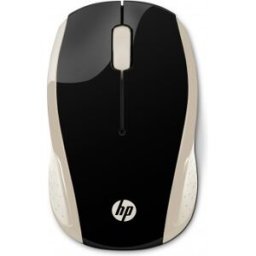 HP 200, Ambidextro, RF inalámbrico, 78 g, Negro, Oro