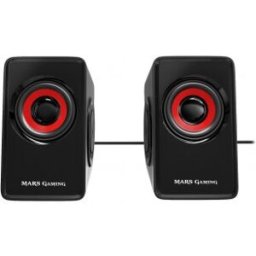 Tacens MARS GAMING MS1 - Altavoces - para PC - 10 vatios (Total) - negro, rojo