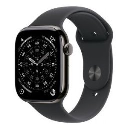 Apple Watch Series 11 (GPS + Cellular) - Caja de titanio en color pizarra de 46 mm - Correa deportiv