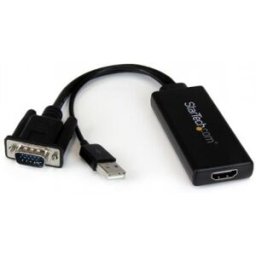 StarTech.com Adaptador VGA a HDMI con audio y alimentación USB - Conversor VGA a HDMI portátil - 108