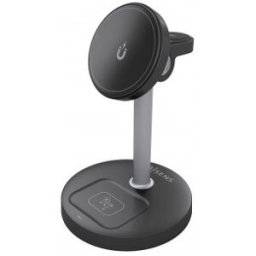 Aisens Cargador Inalambrico USB-C 4 en 1 De 15W Para Movil, Apple Watch, Auriculares Con Estuche De