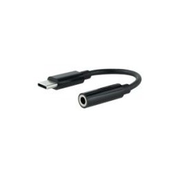 Nanocable Cable Adaptador Audio USB-C/M a Jack 3.5/H, 11 cm, Negro