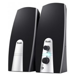 Trust 24660 conjunto de altavoces 5 W PC/ordenador portátil Negro, Metálico 2.0 canales