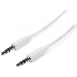 StarTech.com Cable de 3 metros Delgado de Audio Estéreo Mini Jack de 3,5mm - Blanco - Macho a Macho,