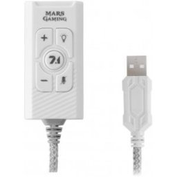 Mars Gaming MSC2W Tarjeta de Sonido Externa 7.1 USB Blanca