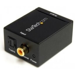 StarTech.com Adaptador Conversor de Audio Digital Coaxial SPDIF o Toslink Óptico a RCA Estéreo Analó