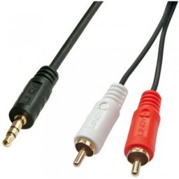 Lindy 35685 cable de audio 10 m 2 x RCA 3,5mm Negro