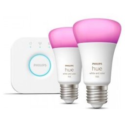 Philips Hue White and Color ambiance Kit de inicio: 2 bombillas inteligentes E27 (1100)