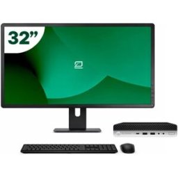 Pack HP 800 G5 Mini i5 9500T 16GB SSD 512GB + LCD 32" + Tecl y Ratón Inalámbrico + WiFi