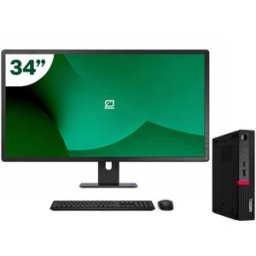 Pack Lenovo M720q Tiny i5 9500T 16GB SSD 512GB + LCD 34" + Tecl y Ratón Inalámbrico + WiFi