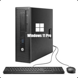 HP EliteDesk 800 G1 SFF - Ordenador de sobremesa (Intel Core i5-4590, 16 GB de RAM, 256 GB SSD, WiFi, Bluetooth, teclado QWERTY de EE.UU., Windows 11