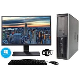HP Elite 8300 - Ordenador de sobremesa + Monitor 24'' (Intel Core i5-3470, 8GB de RAM, Disco de 240 SSD+ 500GB HDD, Lector DVD, WiFi,Windows 10 Pro 64