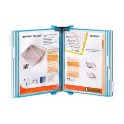 Portacatalogo de pared polipropileno djois con 10 fundas din a4 color azul