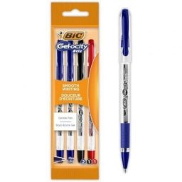 Bolígrafo de gel BIC Gelocity Stic retráctil 0.5 mm pack 4 unidades surtidos
