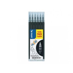 Bolígrafo de Gel Pilot FriXion Ball Medio Negro 0,7 mm Pack 6 Unidades