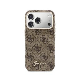 Funda para móvil Guess Logo Script Carcasa Compatible MagSafe Marrón para iPhone 17 Pro