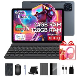 Tablet TABWEE T90 WiFi 11" 24GB Gris 128GB con Stylus Pen y teclado, pantalla FHD+