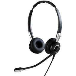 Auriculares Jabra Biz 2400 II con cable QD, cancelación de ruido y micrófono articulado