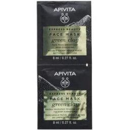 Apivita Express Beauty Mascarilla Limpiadora Arcilla Verde 8ml x2