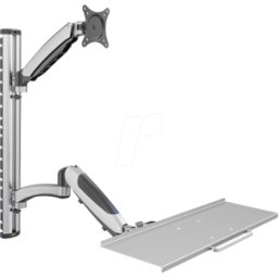 DIGITUS DA-90354 - Estación de trabajo, soporte para monitor y teclado, mont