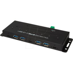 LOGILINK UA0319 - Hub industrial USB 3.1 de 7 puertos, DES de 15 kV