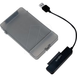 LOGILINK AU0037 - Carcasa externa SATA HDD/SSD de 2.5", USB 3.0, adaptador
