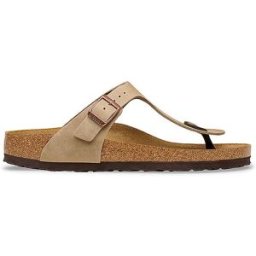 Birkenstock Pantoletas Gizeh Oiled Leather Medium/Narrow para mujer marrón 39
