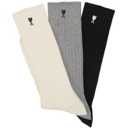 Ami Paris Calcetines 3 unidades ADC Blanc/Gris//Noir multicolor 39-42
