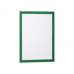 Marco porta anuncios durable duraframe adhesivo removible din a4 color verde pack de 2 unidades