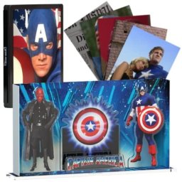 Display 3d Capitán América (1990) Expositor Steelbook Versión 6 + Blu Ray
