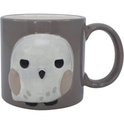 Taza Hedwig Hogwarts Is My Home Kawaii Harry Potter Con Relieve Cerámica 350 Ml