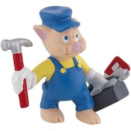 Figura Cerdito Herramientas Los Tres Cerditos 6 Cms
