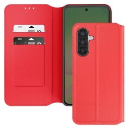Funda para móvil Avizar folio cuero sintético rojo con tarjetero y soporte para Galaxy A56 5G