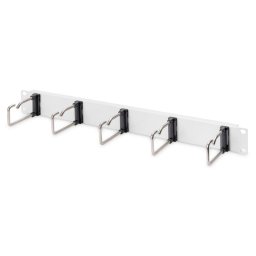 Panel de organización de cables Digitus con 5 estribos de acero 19" 1U