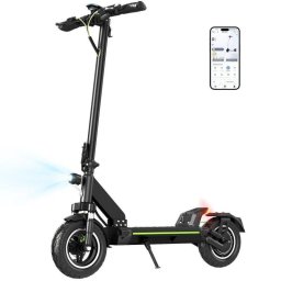 Patinete eléctrico Todimart D6 500W Autonomía 50km Neumáticos 10" Doble freno Negro
