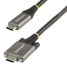 Cable StarTech USB-C 3.2 Gen 2 con Tornillo Bloqueo Lateral - 10 Gbps - 100W PD - DP Alt - 1 m