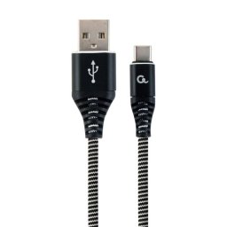 Cable USB Gembird USB 2.0 1 m Negro/Blanco
