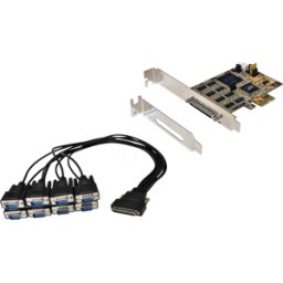 EXSYS EX-44388 - EXSYS Tarjeta PCIe 8S serie RS-232 + cable, correa