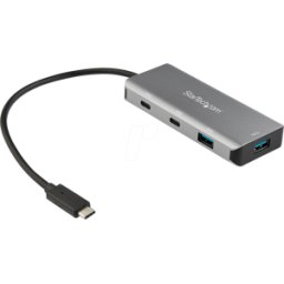 STARTECH.COM ST HB31C2A2CB - USB 3,1 Alu Hub de 4 puertos, 2x USB-A, 2x USB-C, gris