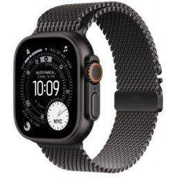 Apple Watch Ultra 3 (GPS + Cellular) - Caja de titanio negro de 49 mm - Pulsera Milanese Loop en tit